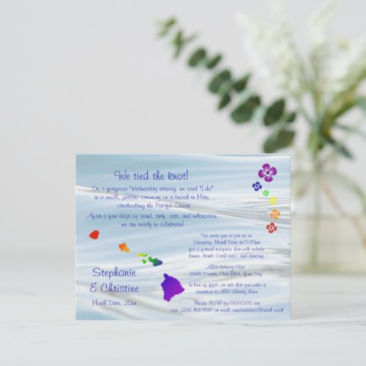 Invitation Mariage Hawaïen (Debout devant)