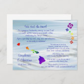 Invitation Mariage Hawaïen (Devant / Derrière)