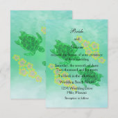 Invitation Mariage Hawaïen Honu (Devant / Derrière)