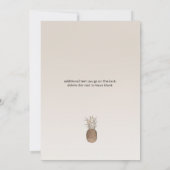 Invitation Mariage hawaïen tropical de l'ananas rustique (Dos)
