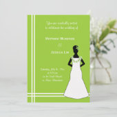 Invitation Mariage hawaïen (vert) (Debout devant)