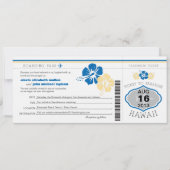 Invitation Mariage Hawaii Boarding Pass (Devant)