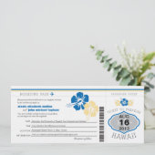 Invitation Mariage Hawaii Boarding Pass (Debout devant)