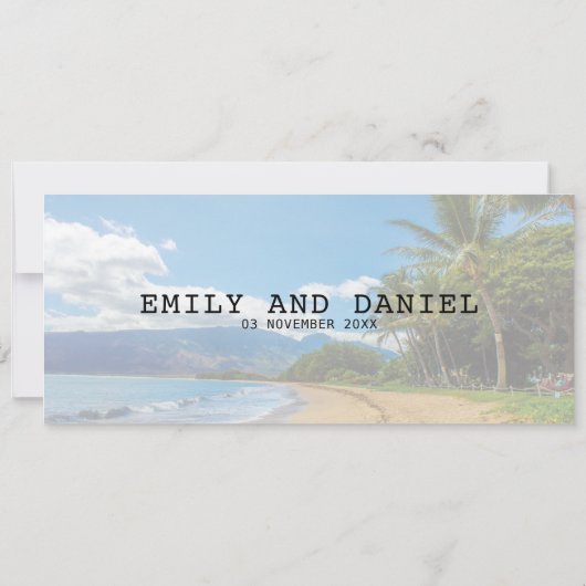 Invitation Mariage Hawaii Destination Boarding Pass (Dos)