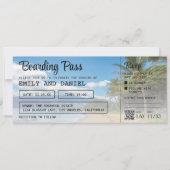 Invitation Mariage Hawaii Destination Boarding Pass (Devant)