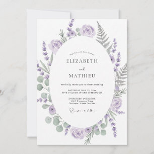 Invitation Mariage Herbal Doux Lavande