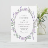 Invitation Mariage Herbal Doux Lavande (Debout devant)