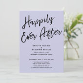 Invitation Mariage heureux à jamais Lavande de la fête de mar (Debout devant)