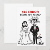 Invitation Mariage heureux drôle (Devant / Derrière)