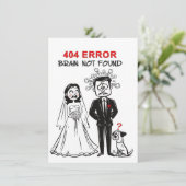 Invitation Mariage heureux drôle (Debout devant)