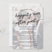 Invitation Mariage Heureux Jamais Après La Fête Photo Élégant (Devant)