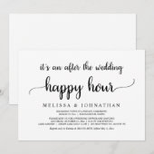 Invitation Mariage heureux pour toujours Fuite heureuse (Devant / Derrière)