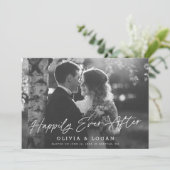 Invitation Mariage heureux pour toujours Script Photo Elopeme (Debout devant)