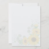 Invitation Mariage hexagone de tournesol jaune aquarelle (Dos)