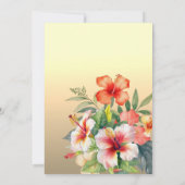 Invitation Mariage Hibiscus moderne (Dos)