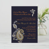 Invitation Mariage hindou de Paisley Paisley (Debout devant)