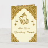 Invitation Mariage hindou indien de style traditionnel (Devant)