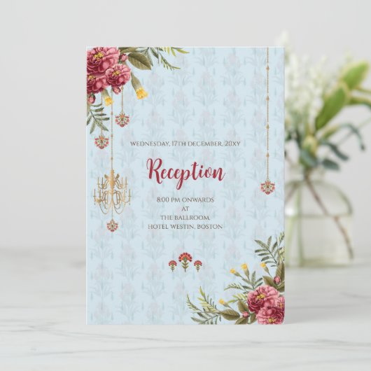 Invitation Mariage hindou numérique indien (Debout devant)