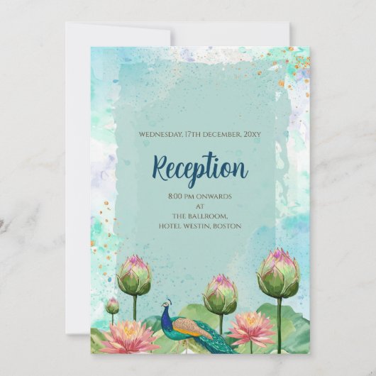 Invitation Mariage hindou numérique indien (Devant)