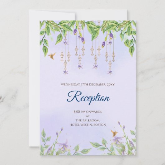 Invitation Mariage hindou numérique indien (Devant)