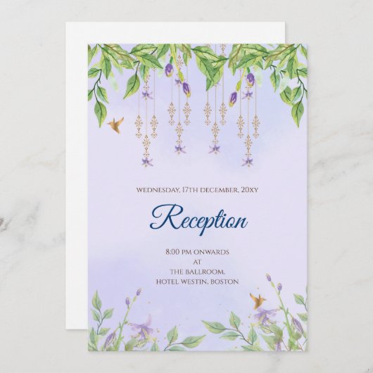 Invitation Mariage hindou numérique indien (Devant / Derrière)