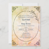 Invitation Mariage hindoue indienne moderne magnifique (Devant)