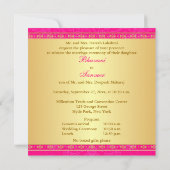 Invitation Mariage | Hindu | Ganesh | Rose, Or | Défilés (Dos)