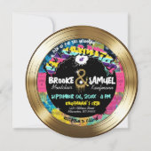 Invitation Mariage Hip hop de la photo retro 80's 90's Gold (Devant)