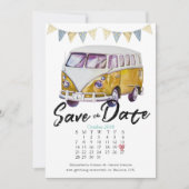Invitation Mariage hippie Enregistrer la date (Devant)
