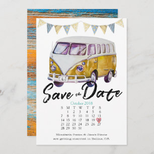 Invitation Mariage hippie Enregistrer la date