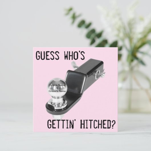 Invitation - Mariage - "Hitched" (Debout devant)