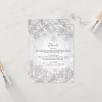 Mariage Hivernal aux Flocons de Neige Blancs Détai