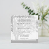 Invitation Mariage hivernal de chênes gris (Debout devant)