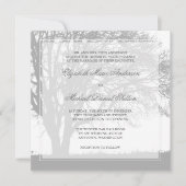 Invitation Mariage hivernal de chênes gris (Devant)