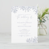 Invitation Mariage hivernal Dusty Blue (Debout devant)
