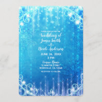 Mariage hivernal gelé scintillant bleu