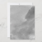 Invitation Mariage hivernal gris d'aquarelle moderne (Dos)