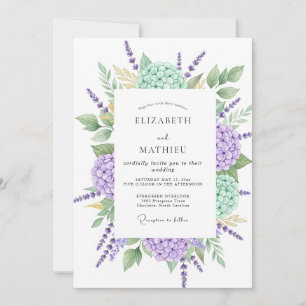 Invitation Mariage hivernal mystérieux au charbon