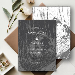 Invitation Mariage hivernal rustique moderne classique
