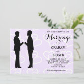 Invitation Mariage homosexuel, deux chambres (Debout devant)