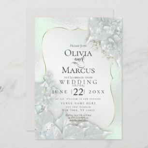Invitation MARIAGE Honeydew Green Pearl Shimmer