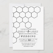 Invitation Mariage Honeypeb moderne (Devant)