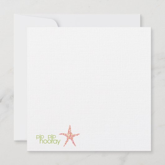 Invitation Mariage Honeysuckle Peach Starfish Beach Invitatio (Dos)