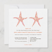 Invitation Mariage Honeysuckle Peach Starfish Beach Invitatio (Devant)