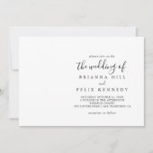 Invitation Mariage horizontal minimaliste simple (Devant)