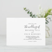 Invitation Mariage horizontal minimaliste simple (Debout devant)