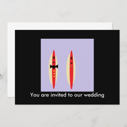 Invitation Mariage Hot Dog (Devant / Derrière)