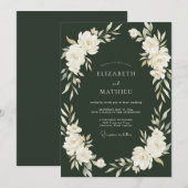 Invitation Mariage Hunter Cream Petal (Devant / Derrière)