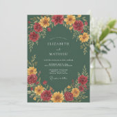 Invitation Mariage Hunter Gold Dahlia (Debout devant)