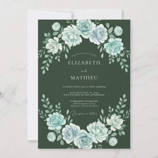 Invitation Mariage Hunter Icy Petal (Devant)